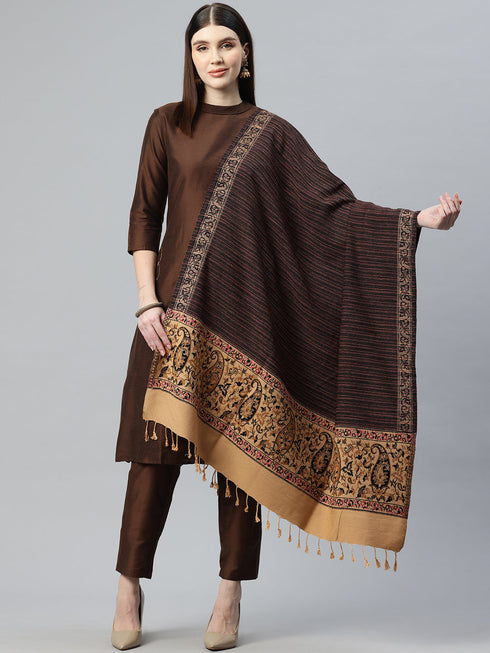 Women's Acrylic Jamawar Wool Stole